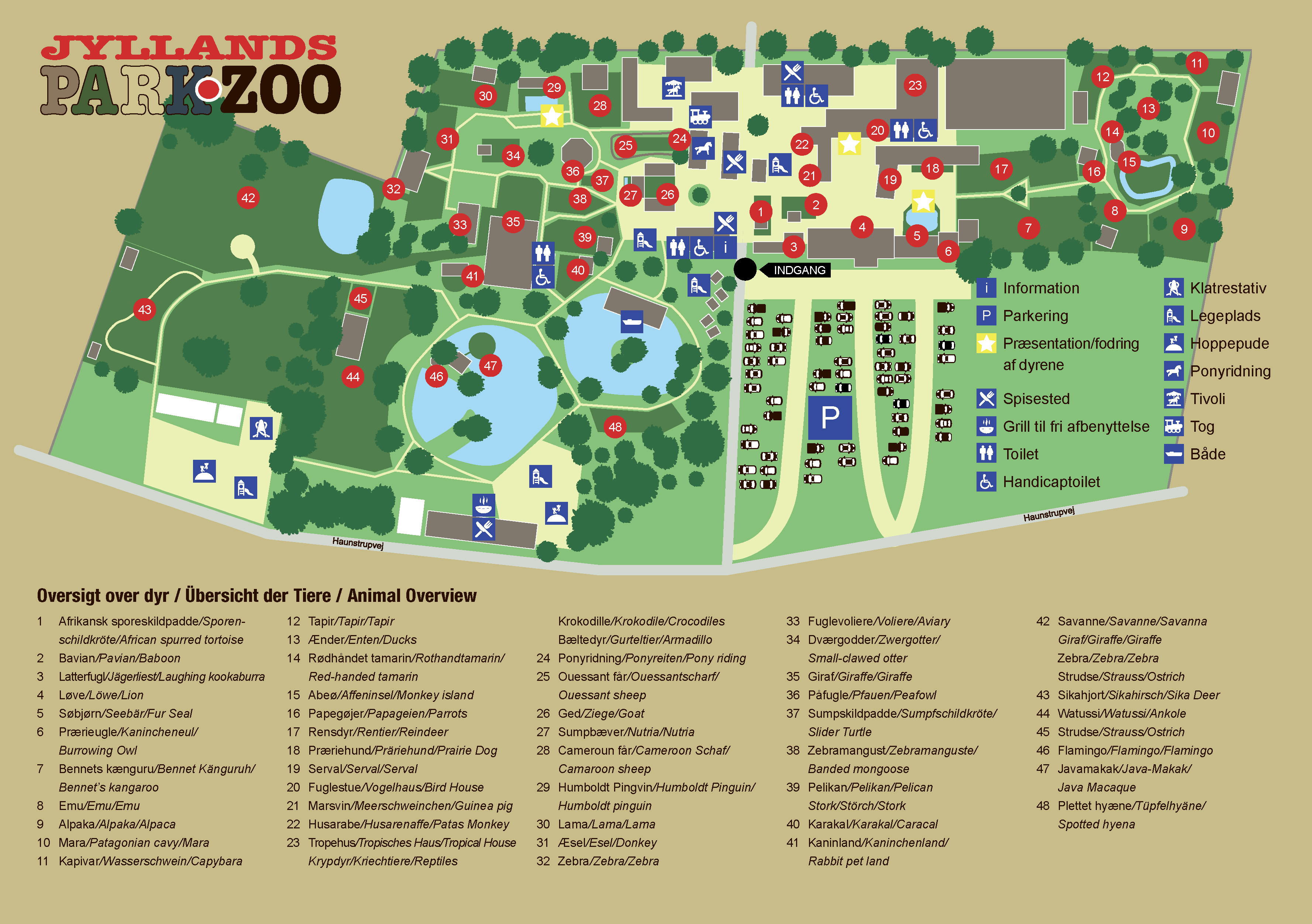 Jyllands Park Zoo - Oversigtskort 2020